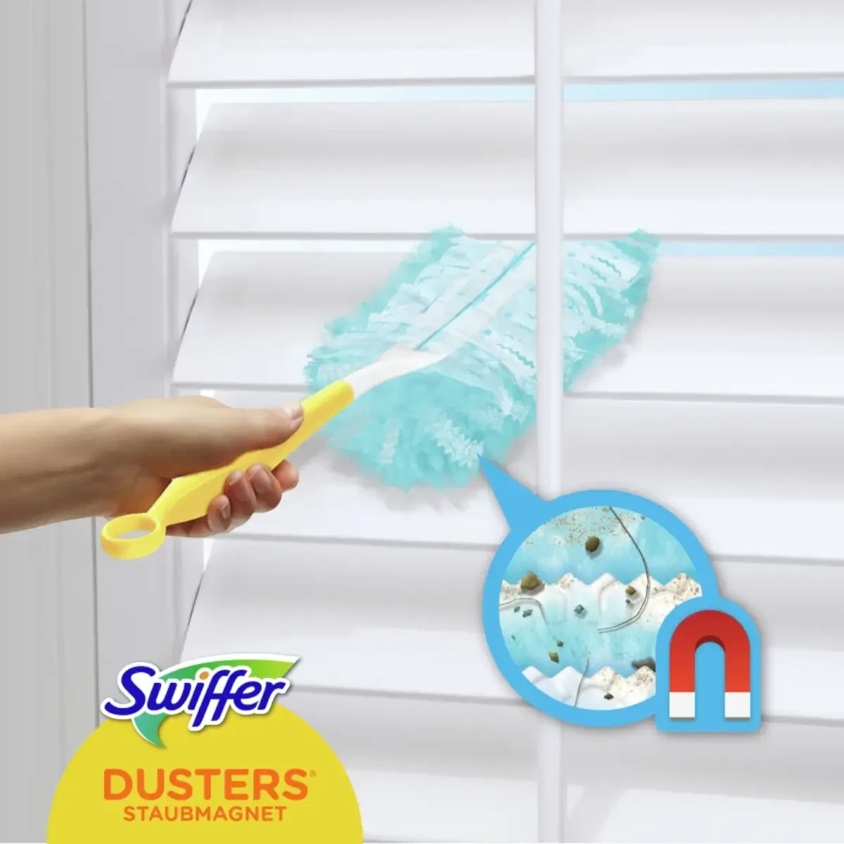 SWIFFER Duster Handgriff + 3 Staubfangtücher.