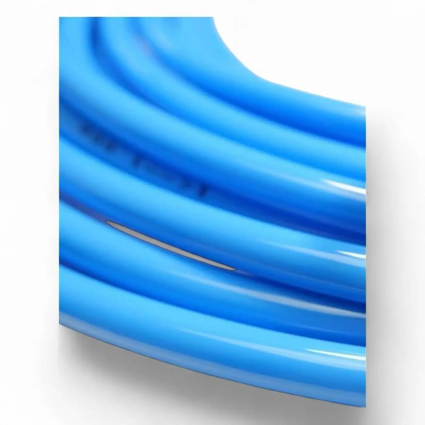 Coiled blaues teleskopstangenschlauch aus plastik mit glänzender oberfläche für professionelle anwendungen 50 meter