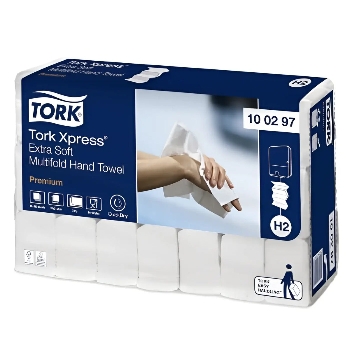 Tork Xpress Multifold Papierhandtücher 150388 H2 2-lagig, 20 x 237 Tücher | Universal Falthandtücher für Handtuchspender - mehrfach gefaltet Tork Xpress Multifold Papierhandtücher 150388 H2 2-lagig, 20 x 237 Tücher | Universal Falthandtücher für Handtuchspender - mehrfach gefaltet