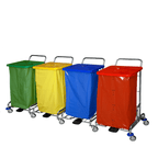 Floorstar TWD4 Trennwagen 4fach mit Fusspedal SOLID