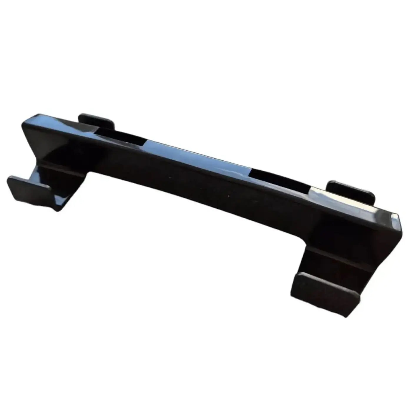 Schwarze glänzende plastikhalterung mit integrierten clips für unger ablagehaken für fensterwischer