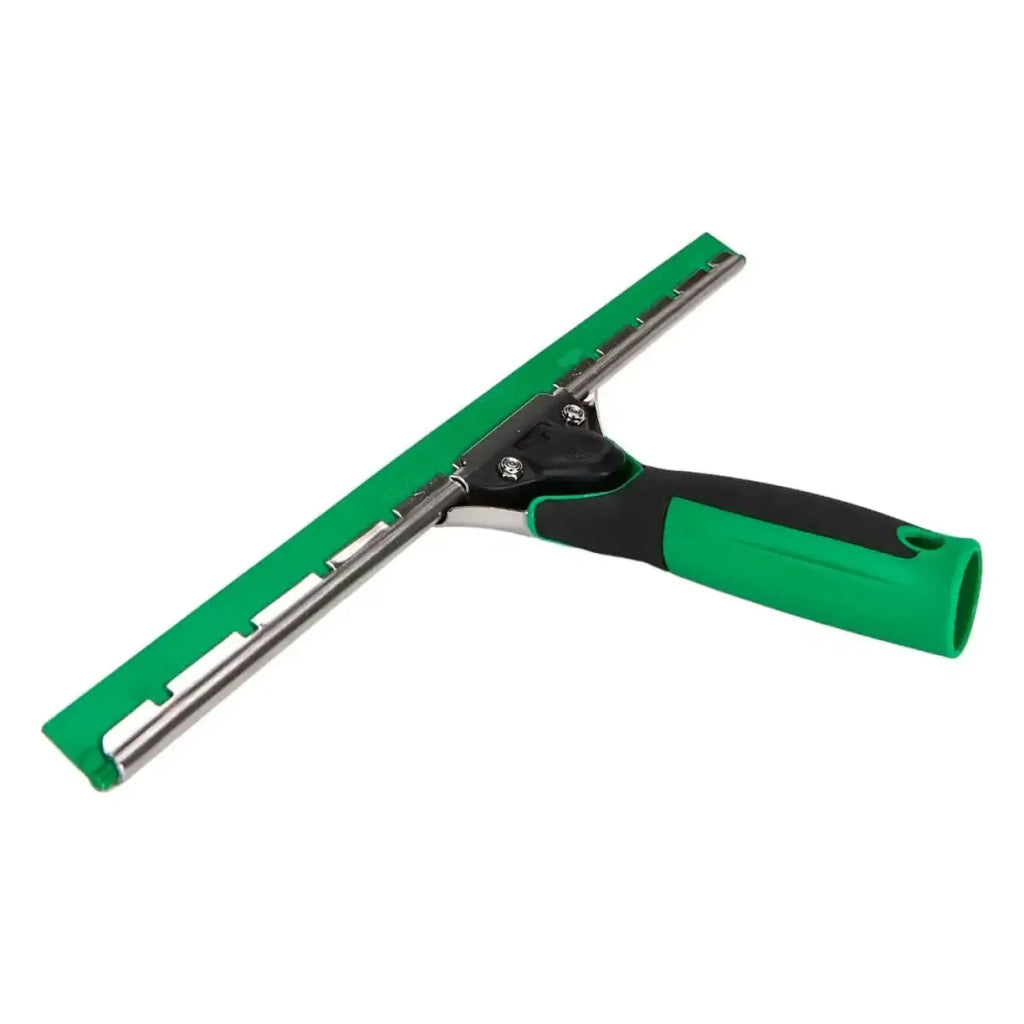 Grüner und schwarzer ung er ergotec 2in1 starter set squeegee mit metallrahmen für streifenfreie reinigung