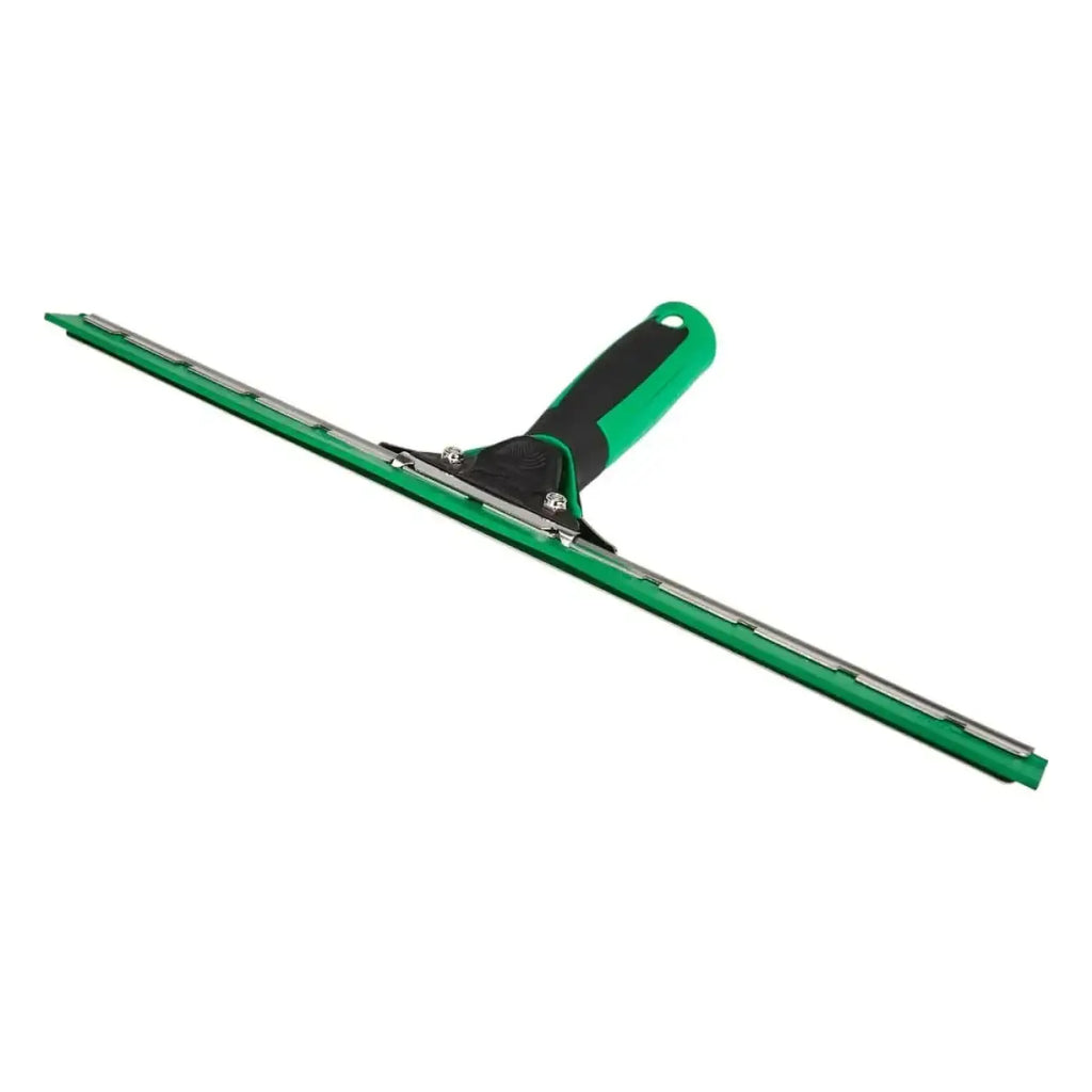 Unger ergotec 2in1 starter set ak011a grün schwarzer squeegee mit metallklinge für streifenfreies reinigen
