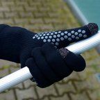 Unger ergotec glasreinigungshandschuhe glon schwarze touchscreen-kompatible griffhandschuhe mit hexagonalem muster auf der handfläche
