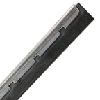 Schwarz gummibeschichtetes metalblatt mit silberner kanten und gleichmäßigen kerben für unger ergotec wischer hart komplett esh