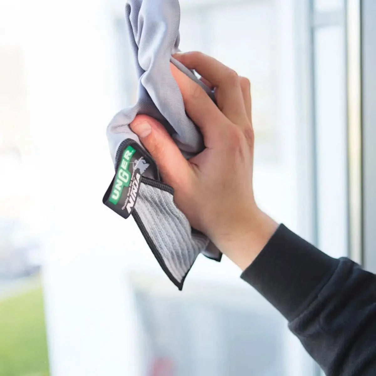 UNGER ErgoTec Ninja MicroWipe Mikrofasertuch grau MNH.