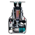 Industrial ungert hiFlo ro glasfassade ro60c druckwassergerät mit türkisfarbener motor, edelstahlrahmen und durchsichtigem filtergehäuse
