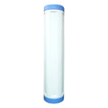 Weißer zylindrischer ungere hydropower harzfilter patrone rores mit blauen plastikverschlüssen oben und unten
