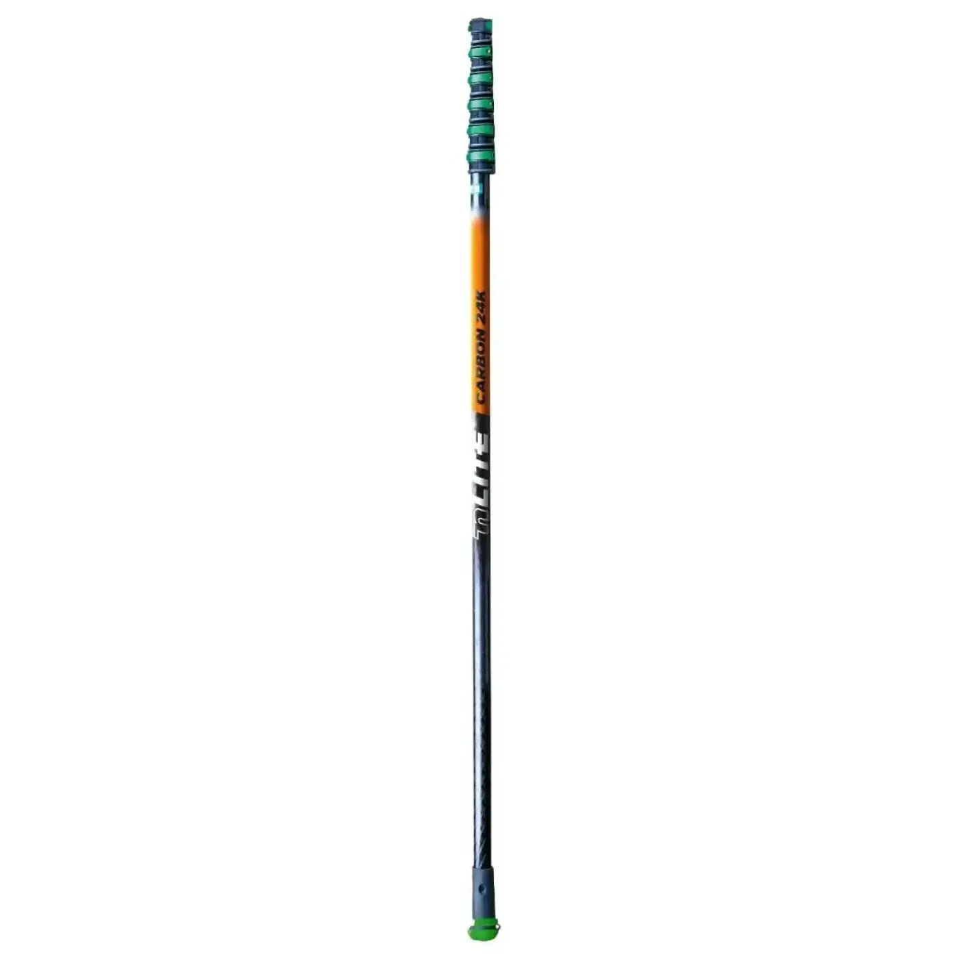 Unger nLite carbon cf 24k teleskopstange schwarz orange carbonfaser mit grünem griff und spitze