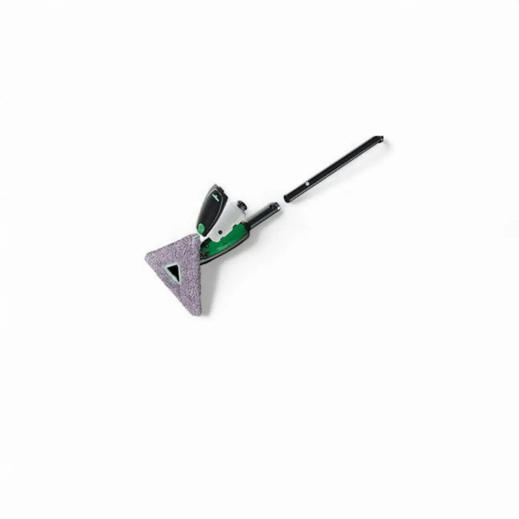 Unger stingray-set 450 os srkoh grüner und schwarzer handwischer mit dreieckigem grauem mikrofaserkopf