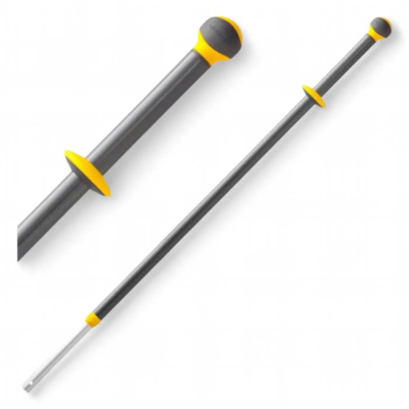 Vermop scandic telestiel with gray and yellow ergonomic handle and metallic tip for precision grip ø 23,5 mm