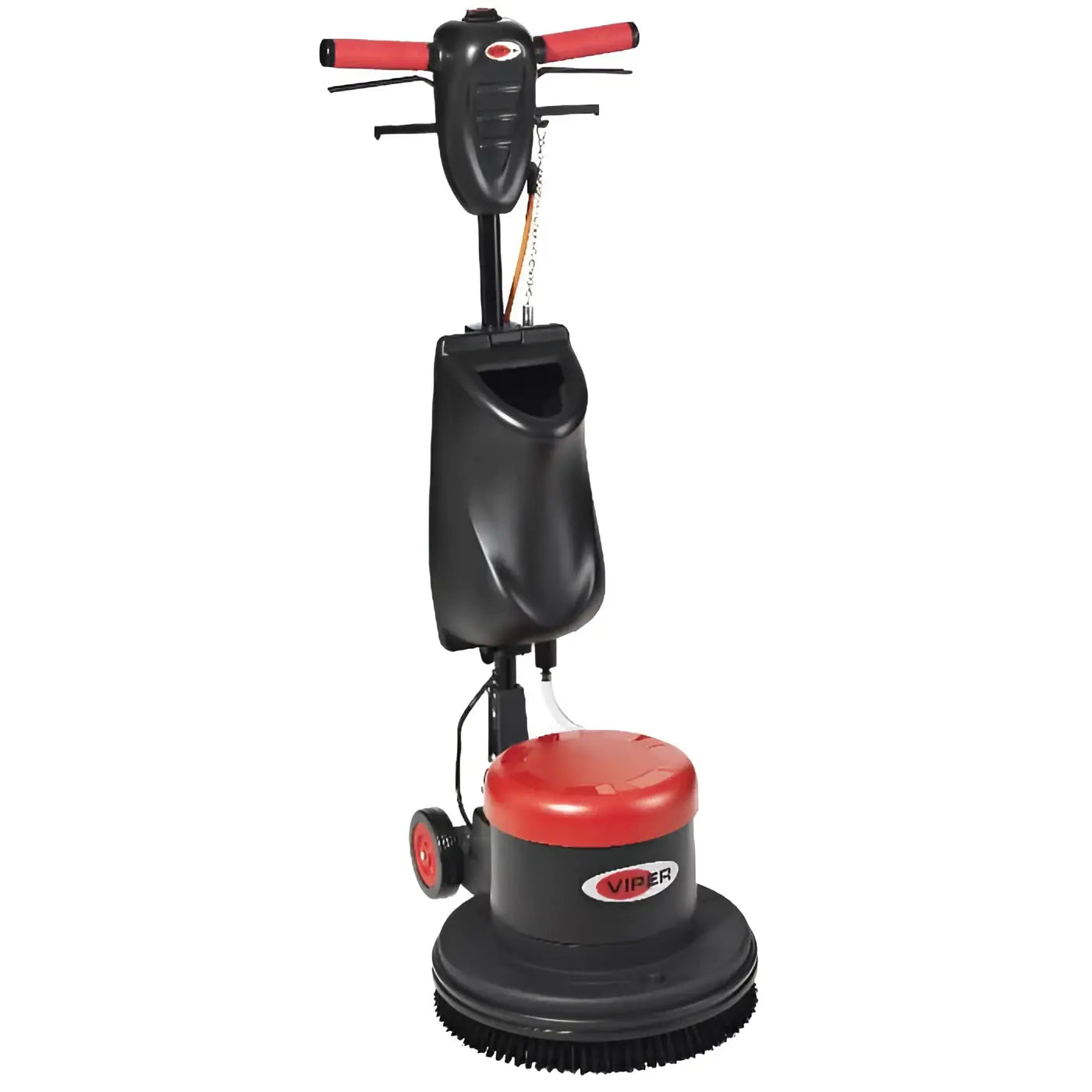 Viper einscheibenmaschine ls160 bodenpolierer in schwarz und rot mit rundbürste und stahlscheibe