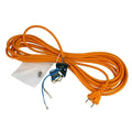 Orange verlängerungskabel mit schwarzer steckleiste und freiliegenden blauen kabelenden im viper stromkabel kit für viper dsu8/dsu10