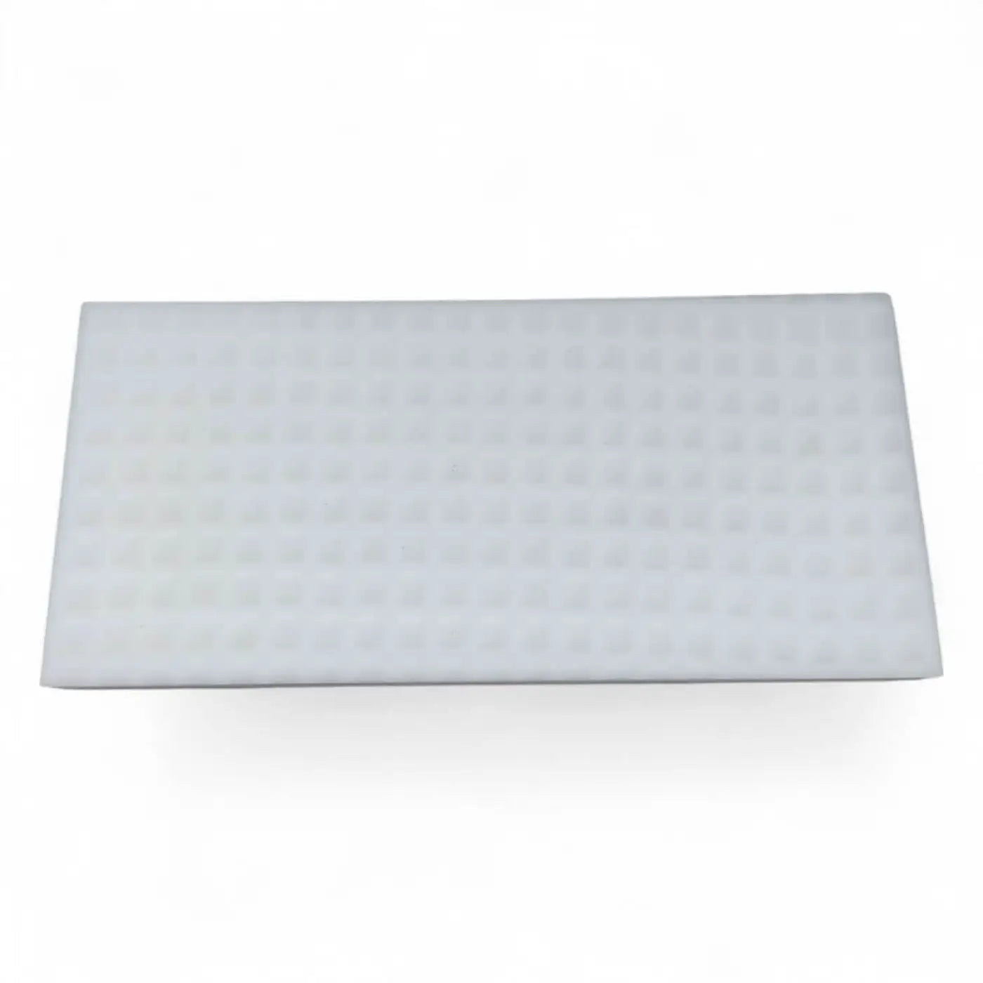 Weißer rechteckiger weber melamin handpad schwamm mit strukturierter gitteroberfläche 115x25 cm