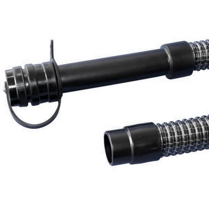 Ablassschlauch - Farbe schwarz mit Federstahlspirale