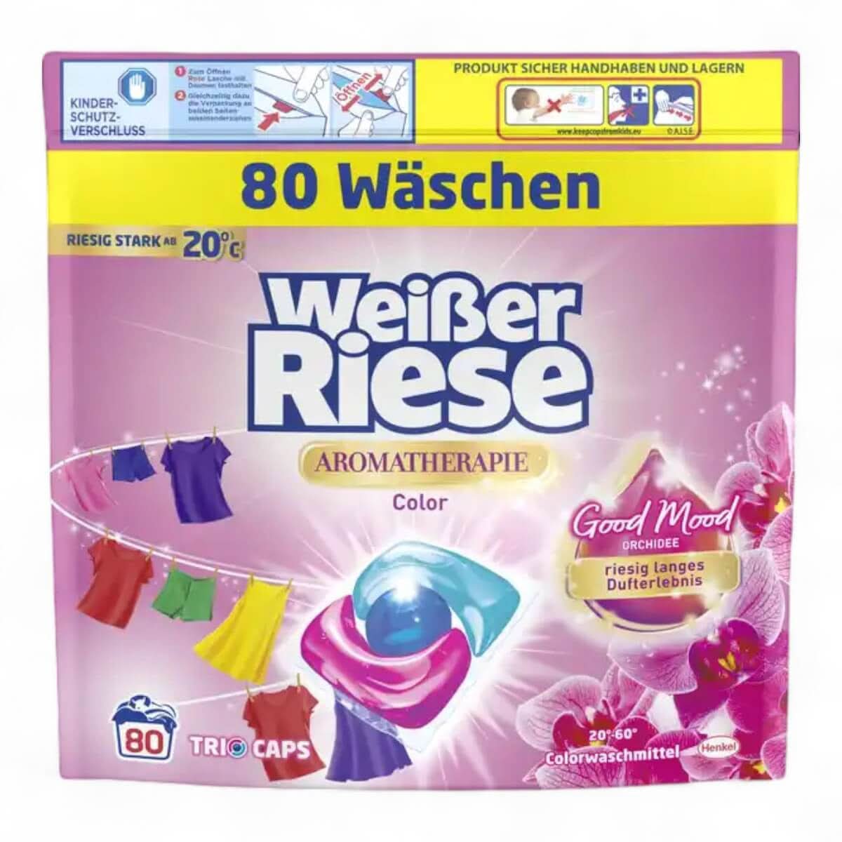 WEIßER RIESE Colorwaschmittel Trio-Caps 80WL.