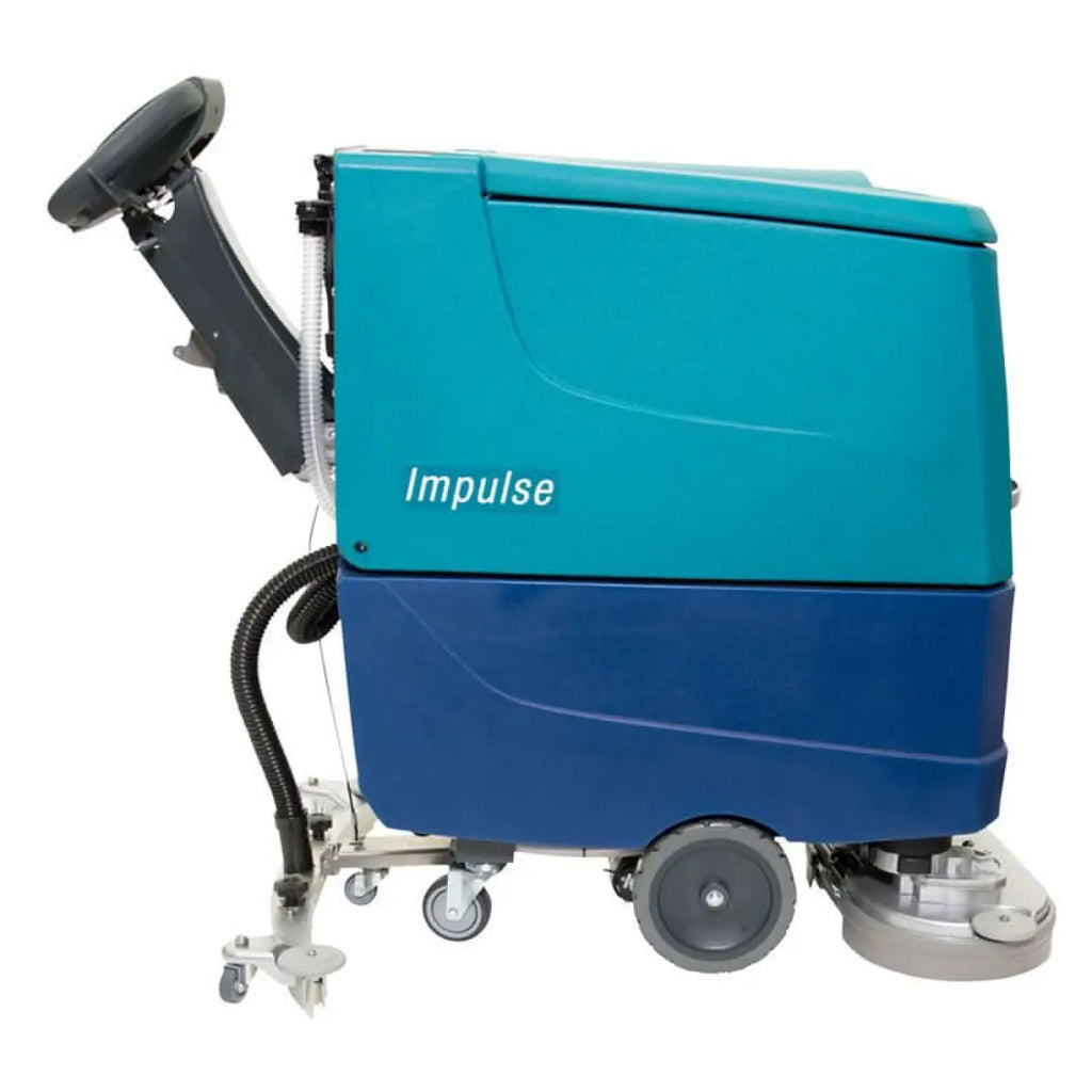 Feuchtwischmaschine wetrok duomatic impulse in türkis und blau mit schwarzem griff und silbernem reinigungskopf