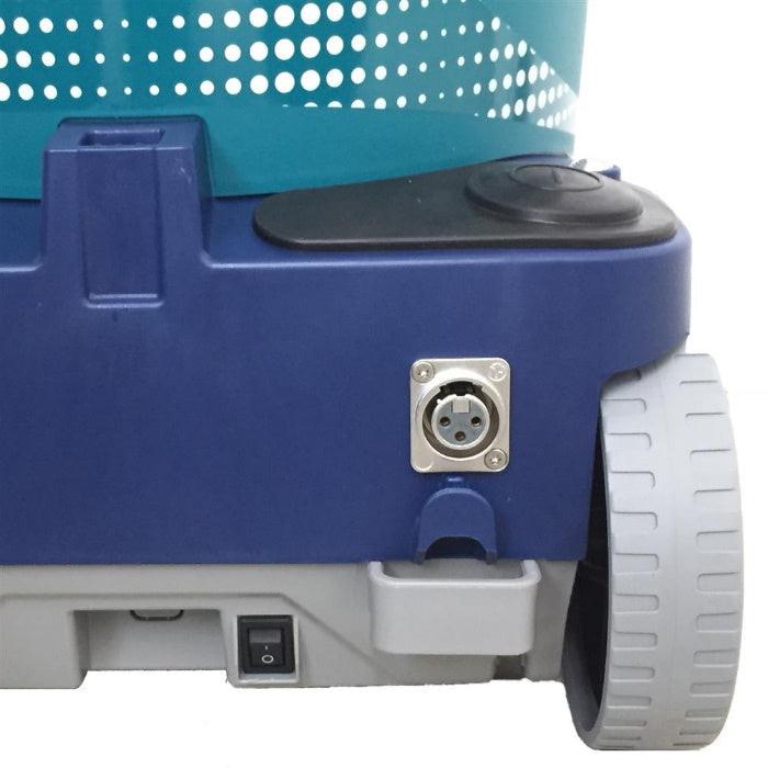 Wetrok Monovac Freedom kabelloser Staubsauger Ladebuchse und Einschalter