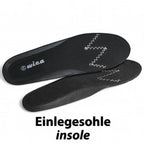 Schwarze wica einlegesohle mit weißen zickzacknähten für wica lanzo 31540 halbschuhe s1p esd sra