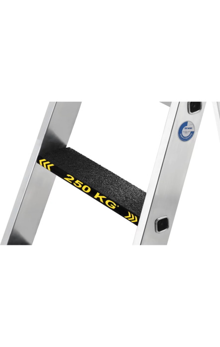 Günzburger Steigtechnik Stufen-Stehleiter 250 kg beidseitig begehbar mit clip-step R13 