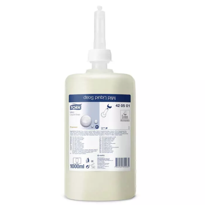 tork premium flüssigseife 1 liter mild parfümiert waschen hände seife clendo shop luca 