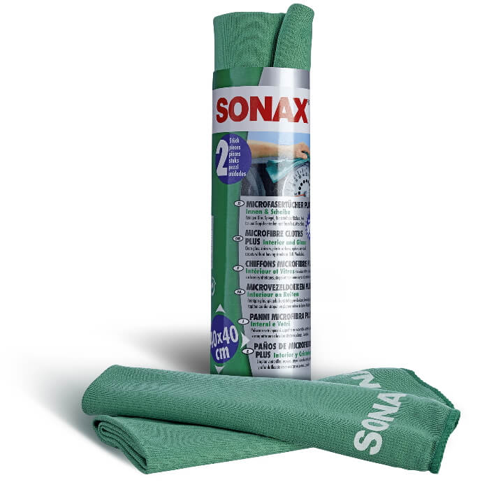 Sonax Microfasertuch Plus innen + Scheibe 2 Stück