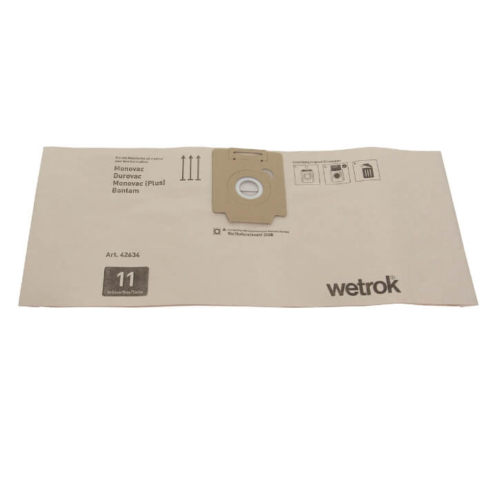 Wetrok Comfort Monovac/Durovac 11l Filtersack Papierbeutel clendo shop luca 
