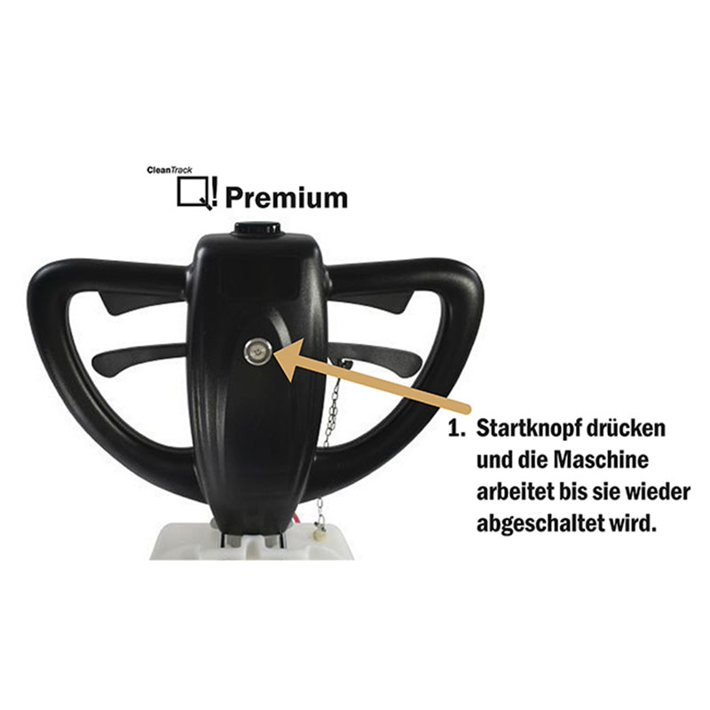CleanTrack CT Q! Premium Exzentermaschine Einschaltknopf
