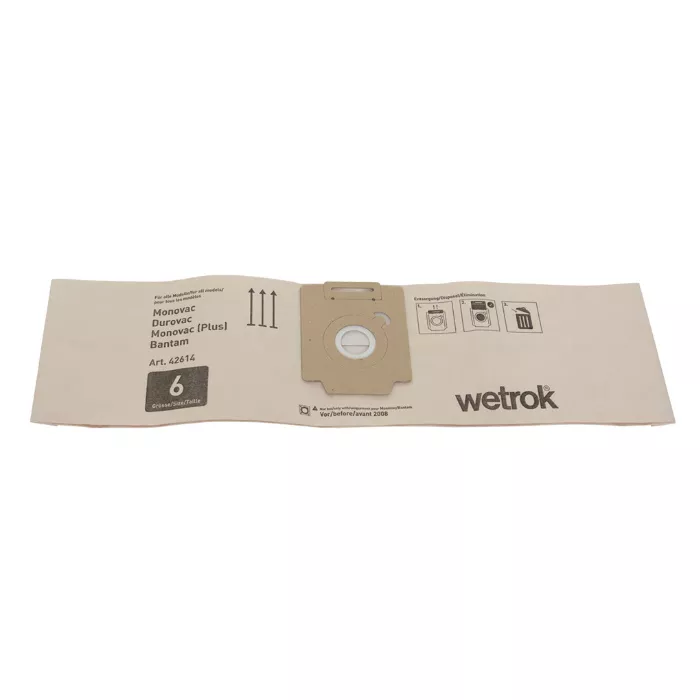 Wetrok Comfort Monovac Durovac 6l Filtersack Papierbeutel 10 Stück