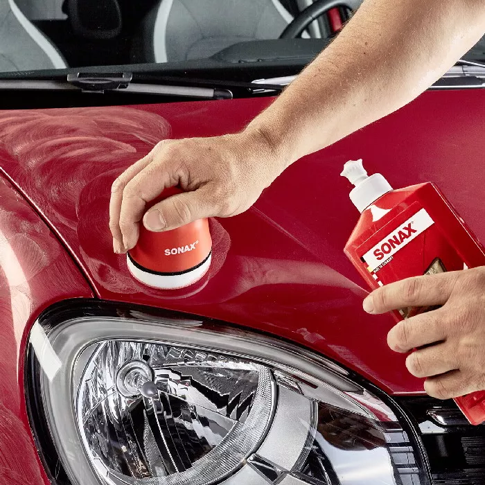 Sonax Polish & Wax Color 500ml Rot Autopflege Fahrzeugpflege Autopolitur Anwendung