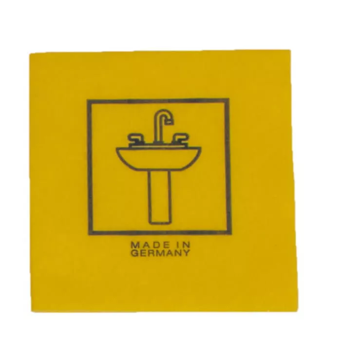 Piktogramm Vliestuch gelb Waschbecken