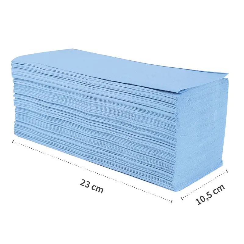 HygoClean Papierhandtücher 2-lagig Recyclingpapier Blau