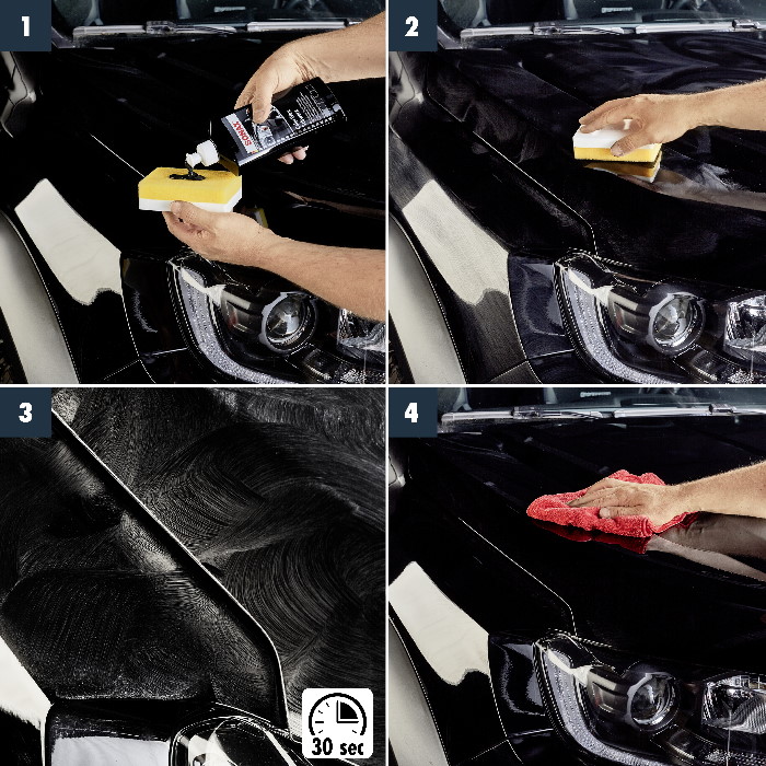 Sonax Color Wax Schwarz 500ml Autowachs Autopflege Fahrzeugpflege Anwendung Schritt