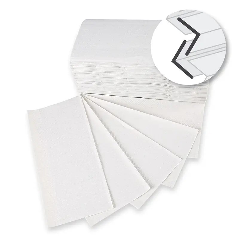 HygoClean Papierhandtücher 2-lagig Weiß FSC-Recyclingpapier V/ZZ-Falzung 23x21