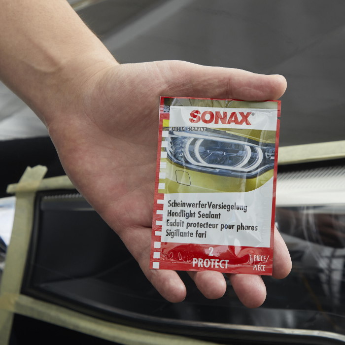 Sonax Profiline Scheinwerfer Aufbereitungsset Anwendung 5 Autopflege