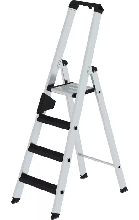 Günzburger Steigtechnik Stufen-Stehleiter einseitig begehbar mit clip-step relax 4-Stufig