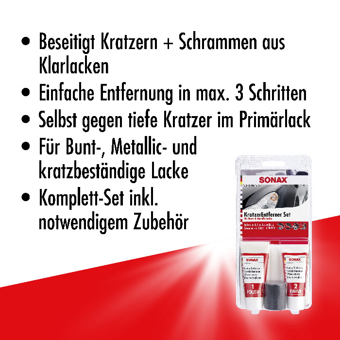 Sonax KratzerEntfernerSet Lack 50ml Autopflege Lackpflege Vorteile