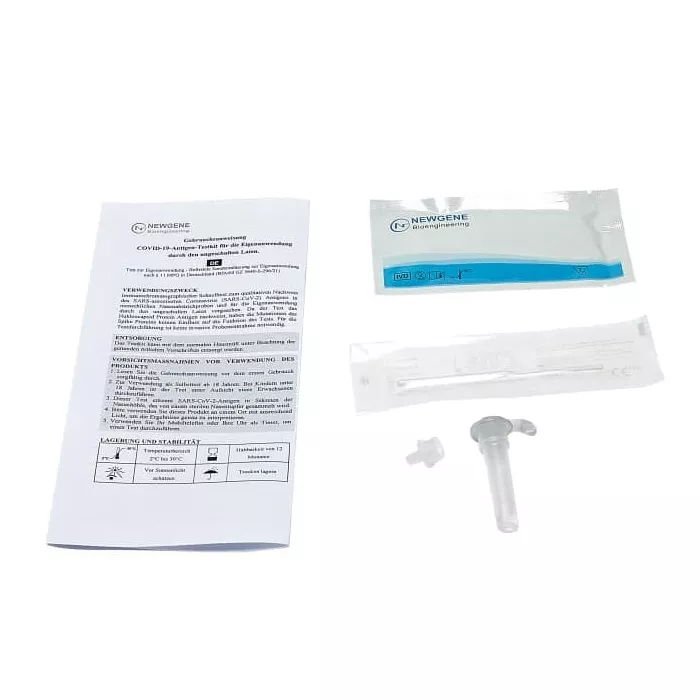 NewGene COVID-19 Antigen Selbsttest Kit nasal CE1434 Inhalt