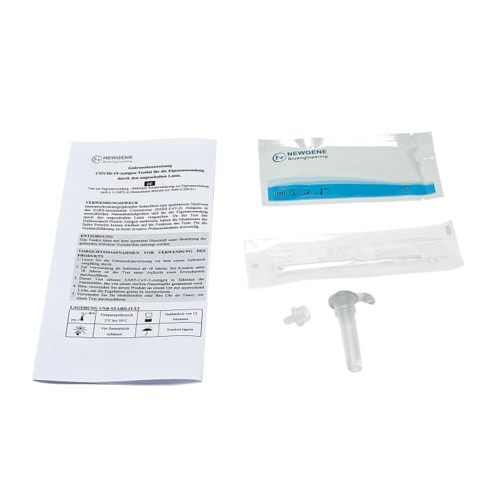 NewGene COVID-19 Antigen Selbsttest Kit nasal CE1434 Inhalt